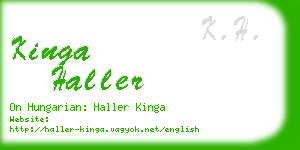 kinga haller business card